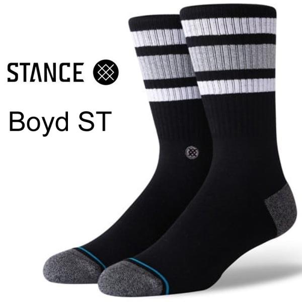STANCEスタンスソックス・靴下"Boyd ST" カラー:BLK-black-L