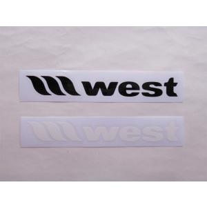 WEST ウエストステッカー Logo (S) ウエストスーツ/サーフィンステッカー｜ALPHA SURFSHOP