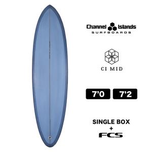 チャンネルアイランズ サーフボード ミッドレングス ファンボード  シーアイミッド 7.0 7.2 ブルー 2＋1 チャンネルアイランド Channel Islands  CI MID 7'0 7'2｜surfboard-skate-jack