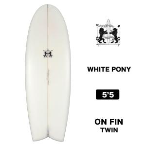 ラリーメイビル サーフボード ホワイト ポニー フィッシュ 5'5 サーフィン オンフィン ツインフィン surfboards LARRY MABILE WHITE PONY FISH 5.5【jk2301】｜surfboard-skate-jack