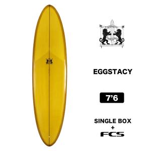 ラリーメイビル サーフボード エッグステイシー 7.6 サーフィン ミッドレングス シングルスタビ surfboards LARRY MABILE EGGSTACY 7'6YELLOWイエロー【jk2309】｜surfboard-skate-jack