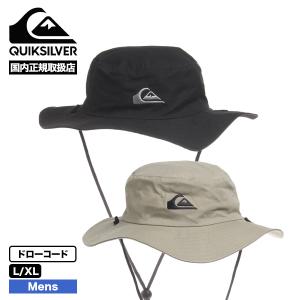 QUIKSILVER クイックシルバー サファリハット 帽子 BUSHMASTER ロゴ サーフィン 海外サイズ 人気 ブランド 通販 アウトドア キャンプ 野外フェス【AQYHA03314】｜surfboard-skate-jack