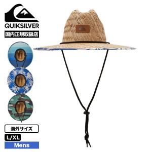 QUIKSILVER クイックシルバー ストローハット PIERSIDE PRINT 麦わら帽子 サーフハット ロゴ サーフィン 人気 ブランド 通販 アウトドア 【AQYHA05381】｜surfboard-skate-jack