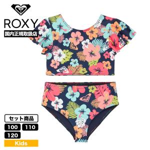 ROXY（ロキシー） 水着 SHADOW FLORAL CROP T /ロキシーキッズ花柄 