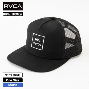 RVCA ルーカ メッシュキャップ メンズ 帽子 ロゴ 刺繍 シンプル ブラック ONESIZE サイズ調節 人気ブランド 通販 新作 | VA ALL THE WAY TRUCKER 【BE041922】｜surfboard-skate-jack