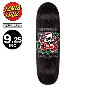 サンタクルーズ スケートボード デッキ スケボー ドレッセン 9.25inch スカル ローズ スケートデッキ 人気 SANTA CRUZ | DRESSEN SKULL ROSE【31022618】