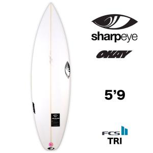 【SALE】 シャープアイ サーフボード オーケー ショートボード トライフィン サーフィン オールラウンドモデル OKAY SHARP EYE 5.9 FCS2 【602198-22】｜surfboard-skate-jack