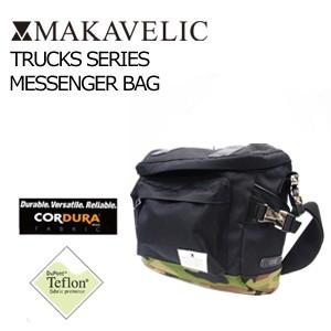 送料無料 MAKAVELIC マキャベリック メッセンジャー ショルダー コーデュラ CORDURA テフロン/TRUCKS MESSENGER BAG BLACK-MULTI｜surfer