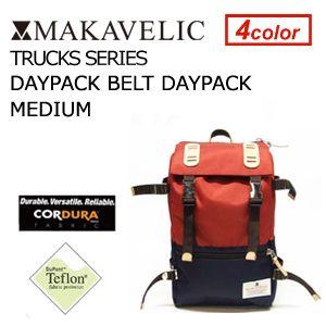 送料無料 MAKAVELIC マキャベリック バックパック リュック コーデュラ CORDURA/TRUCKS DOUBLE BELT DAYPACK MEDIUM RED｜surfer