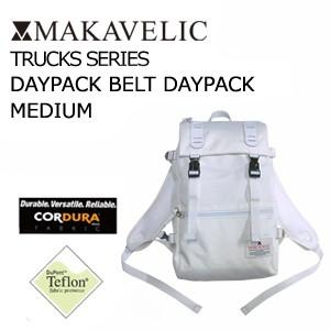 送料無料 MAKAVELIC マキャベリック バックパック リュック コーデュラ CORDURA/TRUCKS DOUBLE BELT DAYPACK MEDIUM WHITE｜surfer