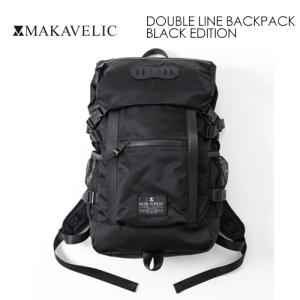 送料無料 MAKAVELIC DOUBLE LINE BACKPACK BLACK EDITION マキャベリック ダブルライン バックパック ブラック エディション｜surfer