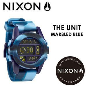 あすつく NIXON ニクソン 腕時計 正規取扱店/UNIT-MARBLED-BLUE｜surfer