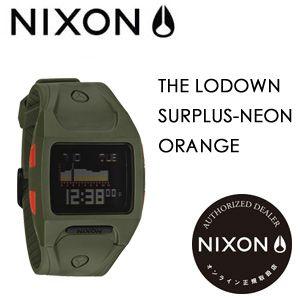 送料無料 NIXON ニクソン 腕時計 正規取扱店/LODOWN SURPLUS-NEON ORANGE｜surfer