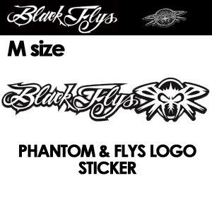 サーフィン ステッカー BLACKFLYS ブラックフライズ/PHANTOM & FLYS LOGO Mサイズ new｜surfer