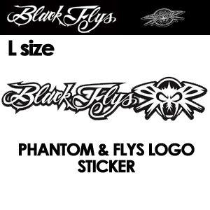 サーフィン ステッカー BLACKFLYS ブラックフライズ/PHANTOM & FLYS LOGO Lサイズ new｜surfer
