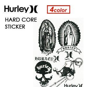 あすつく Hurley ハーレー ステッカー/HARD CORE STICKER｜surfer