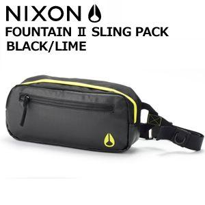 あすつく NIXON ニクソン バックパック リュックサック ウエストポーチ/Fountain Sling Pack II  BLACK LIME｜surfer