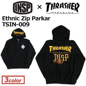 THRASHER スラッシャー INSP インスピ ZIPパーカー スウェット/Ethnic Zip Parkar TSIN-009 INSP×THRASHER｜surfer