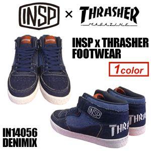 あすつく THRASHER スラッシャー BUCHANAN DOG INSP ブキャナンドック インスピ コラボ シューズ スニーカー/IN14056 DENIMIX｜surfer