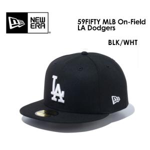 NEW ERA ニューエラ CAP 帽子 ロサンゼルス・ドジャース/59FIFTY MLB On-Field LA Dodgers オンフィールドキャップ BLK/WHT 13562252｜surfer