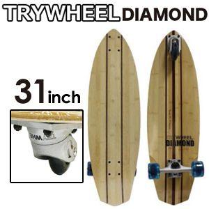 送料無料 TRYWHEEL トライウィール ３輪スケートボード スケボー サーフスケート/TRY WHEEL DIAMOND トライウィールダイアモンド 31"｜surfer