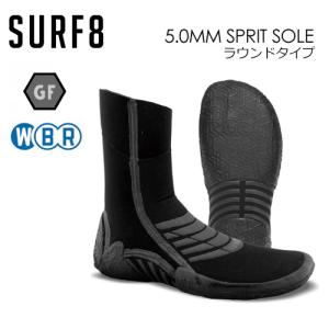 SURF8 サーフエイト 防寒対策 ブーツ/5mm スプリットソールブーツ グラフェンブラック起毛 ラウンドタイプ 83F1G11｜surfer