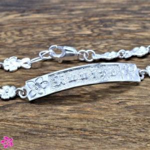 ハワイアンジュエリー ブレスレット Kuuipo 愛 ハイビスカス シルバー