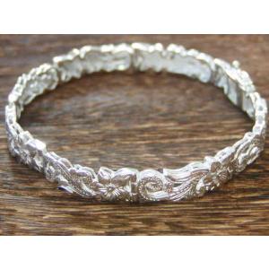 ハワイアンジュエリー ブレスレット Kuuipo 愛 ハイビスカス シルバー