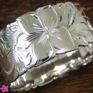 ハワイアンジュエリー ブレスレット Kuuipo 愛 ハイビスカス シルバー