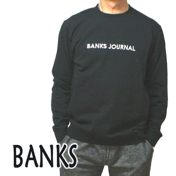 値下げしました！BANKS/バンクス LABEL CREW DIRTY BLACK メンズ L/S ...