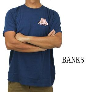 値下げしました！BANKS/バンクス HOURLY INSIGNIA BLUE メンズ S/S CLASSIC TEE 半袖 プリント Tシャツ [返品、交換不可] WTS0485　クリックポスト対応｜surfingworld