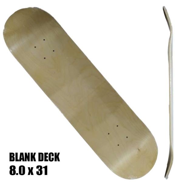 NORTH EAST MAPLE BLANK 8.0 x 31 DECK NATURAL SK8  ...