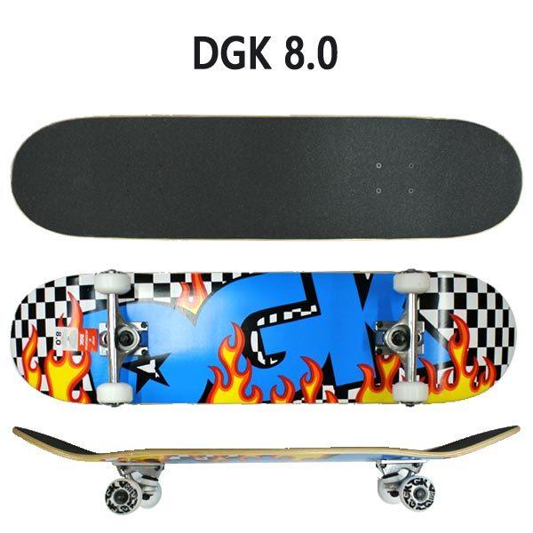値下げしました！DGK/ディージーケー コンプリートスケートボード/スケボー ON FIRE 8.0...