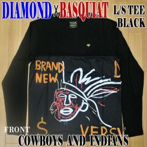 値下げしました！DIAMOND/ダイヤモンド COWBOYS AND INDIANS L/S TEE BLACK BASQUIATコラボ メンズ 長袖Tシャツ 男性用 T-shirts　クリックポスト対応｜surfingworld