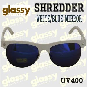 値下げしました！GLASSY SUNHATERS/グラッシーサンヘイターズ サングラス SHREDDER WHITE/BLUE MIRROR EYEWEAR/アイウェア｜surfingworld