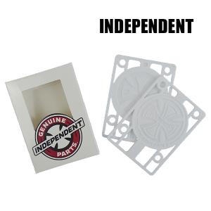 INDEPENDENT/インデペンデント GENUINE PARTS RISER PAD 1/8 WHITE 3mm ライザーパッド ハードタイプ スケボー [返品、交換不可]｜surfingworld