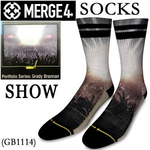 値下げしましたMERGE4/マージフォー SHOW SOCK BLACK ソックス GRADY BRANNANコラボ 男性靴下 メンズ ソックス