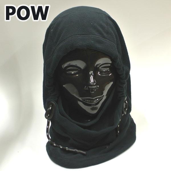 POW/パウ MICROFLEECE HOOD BLACK フードウォーマー  スノーボード用[返品...