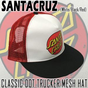 SANTACRUZ/サンタクルズ CLASSIC DOT TRUCKER HAT WHT/BLK/RED CAP/キャップ HAT/ハット 帽子｜surfingworld