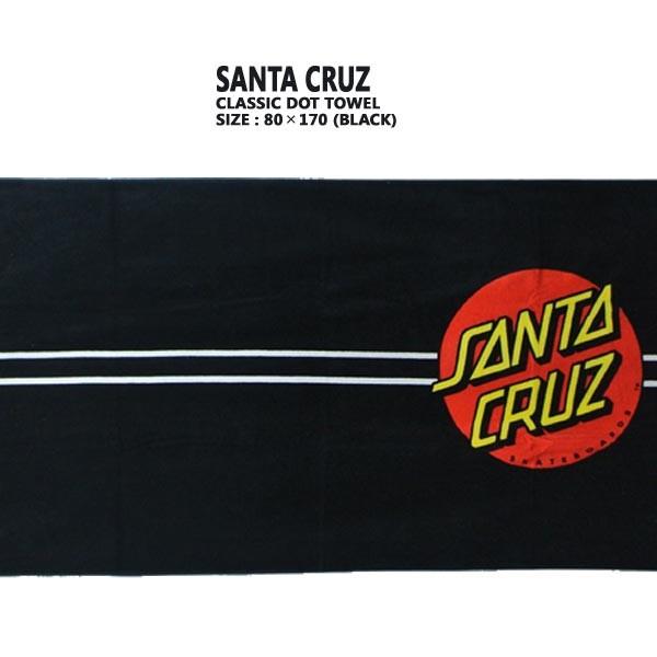 SANTA CRUZ/サンタクルズ CLASSIC DOT TOWEL BLACK バスタオル ビー...