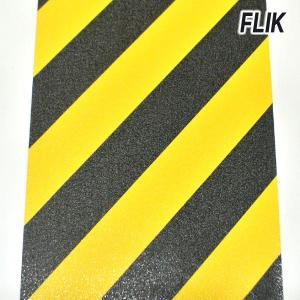 FLIK GRIP/フリックグリップ  9x33 CAUTION BLK/YEL デッキテープ スケートボードデッキ用 クリックポスト対応 [返品交換不可]｜surfingworld