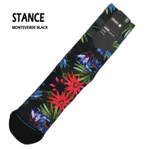 STANCE/スタンス CLASSIC MONTEVERDE BLACK SOCK スケーターソックス 男性靴下 メンズ ソックス