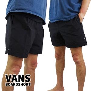 VANS メンズ サーフパンツ 海パン  PRIMARY SOLID ELASTIC BLACK BOARDSHORTS バンズ ヴァンズ 男性用 ボードショーツ 水着 [返品、キャンセル不可]｜surfingworld
