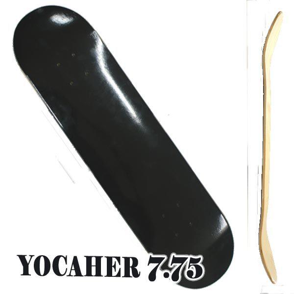 YOCAHER BLANK DECK SOLID BLACK 7.75 DECK SK8 スケートボ...