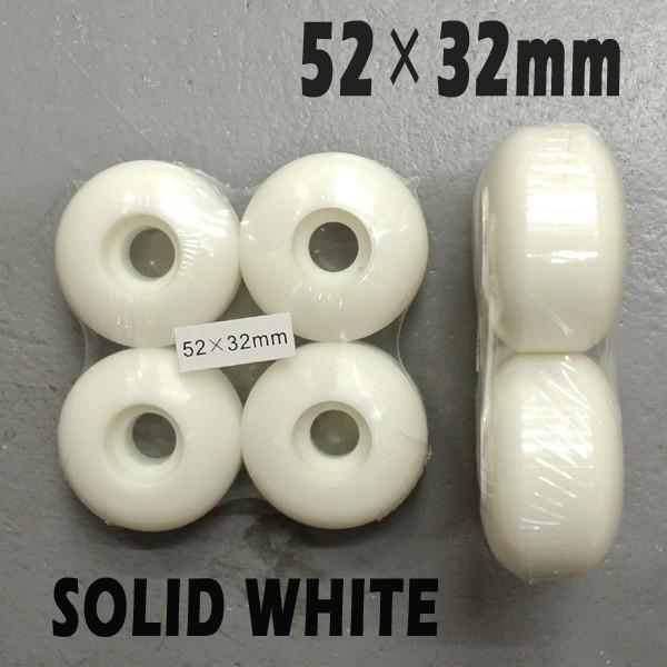 YOCAHER BLANC WHEEL 52×32mm SOLID WHITE スケートボード WH...