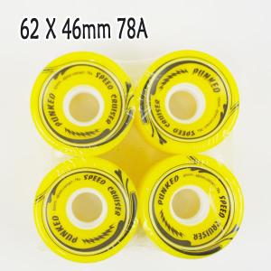 YOCAHER PUNKED SPEED CRUISER LONGBOARD WHEEL 62×46mm 78a SOLID YELLOW スケートボード ウィール スケボー white[返品、交換不可]｜surfingworld