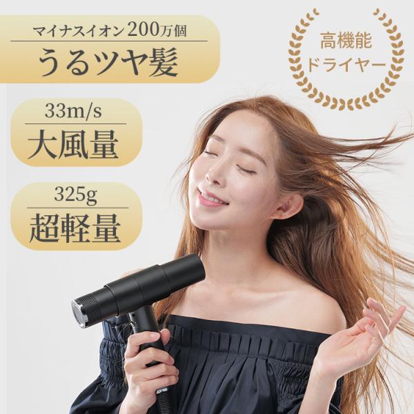 SHINE PREMIUM D2 ヘアドライヤー 軽量 325ｇ 大風量 速乾 うるつや髪