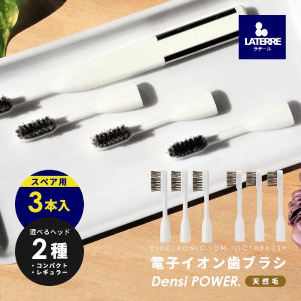 ラテール 交換用スペアハブラシ 天然毛 ミディアム スモールヘッド