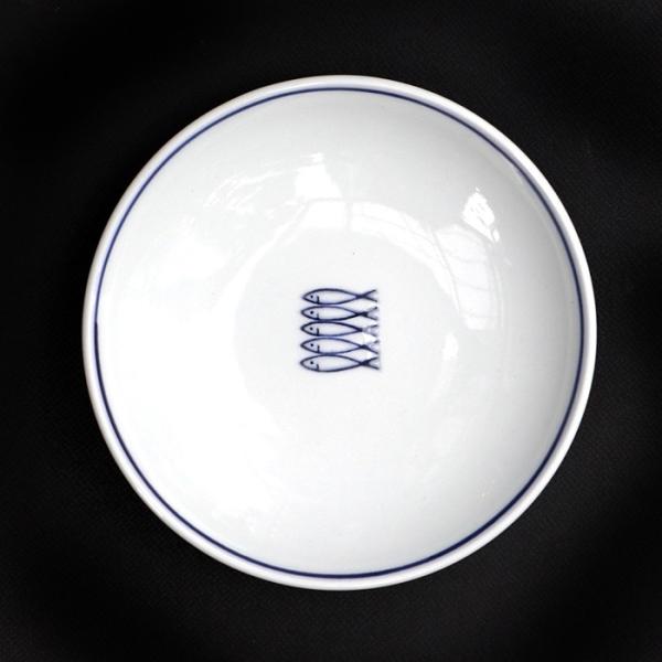 東屋の小皿　藍九谷プチ印手　アンチョビ