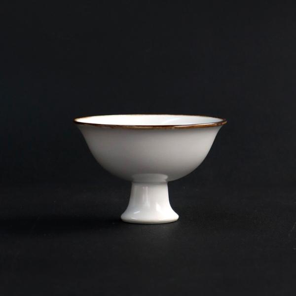 有田焼 JICON 磁今 足付酒盃 ひらき　渕錆  大治将典デザイン φ78×h53